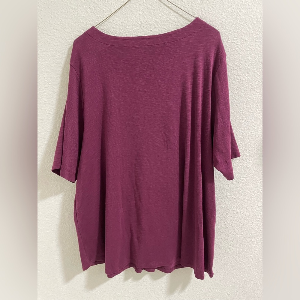 J. Jill Women's Pima cotton Purple Top - Picture 2 of 6